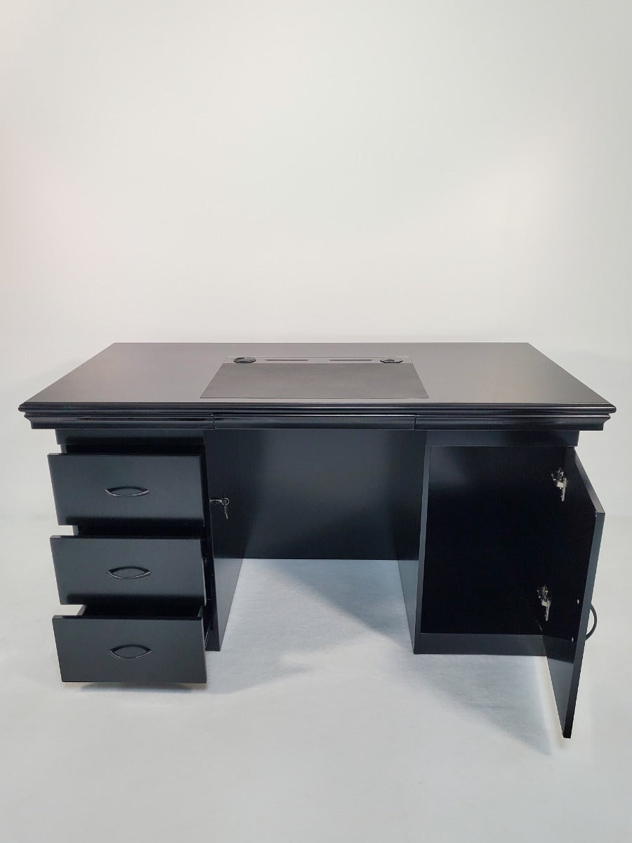 GRA-UBA141-1400mm - Executive Home Office Desk In Black